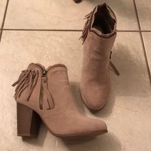Beige booties